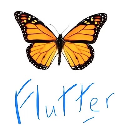 The Flutter butterfly logo